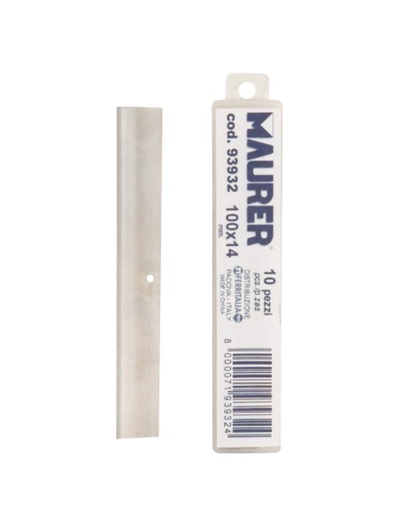 Hoja Reccambio Rascador Mango Metálico Maurer 10cm (10 piezas)