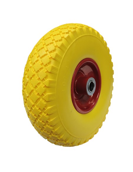Rueda Carretilla Almacen / Sacos  Maciza Llanta metálica  20 mm.