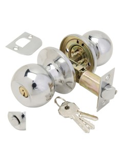 Pomo Puerta Wolfpack Con Llave Con Condena Cromado Para...