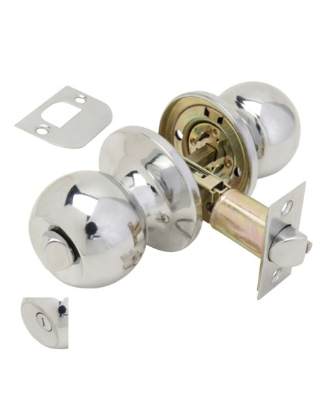 Pomo Puerta Wolfpack Con Condena Cromado Para Baños