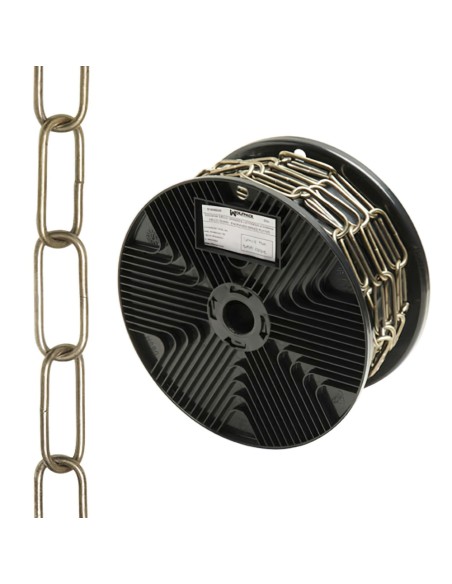 Cadena Decorativa Lisa Cuero 3,4x43 mm. Rollo 20 metros