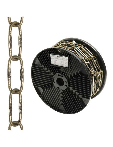 Cadena Decorativa Grabada Cuero 4,0x46 mm. Rollo 20 metros