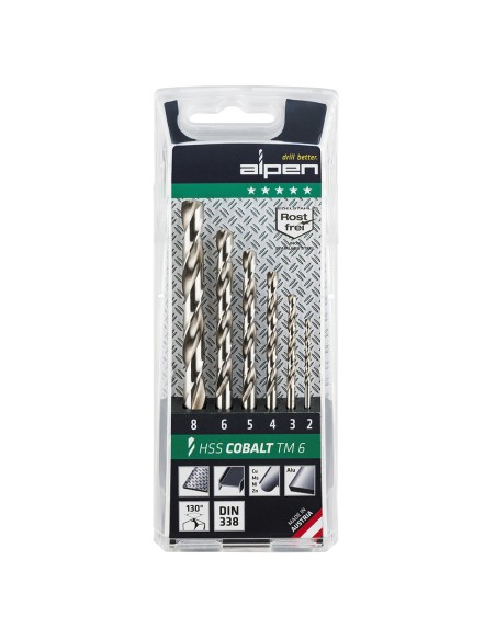 Estuche Brocas Alpen Cobalto  6 Piezas
