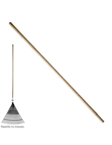 Mango Madera Conico 1200x28 mm. Rastrillo Plástico