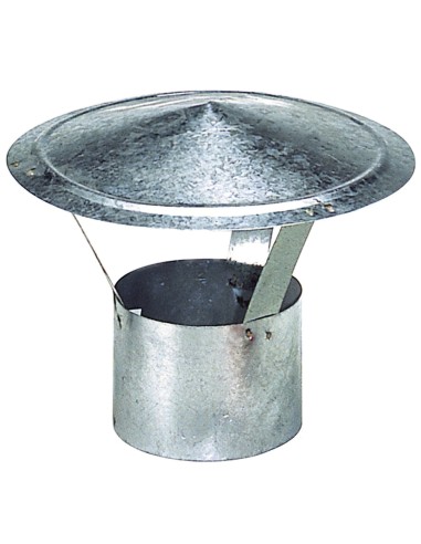 Wolfpack Sombrero Galvanizado para Estufa, Chimenea, Extracción de Humos, Para tubo Ø 200 mm.