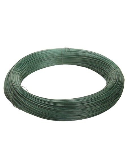 Alambre plastificado Verde Rollo 25 Kg. / Nº17
