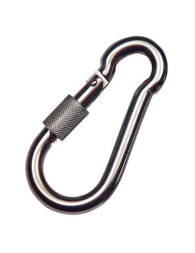 Mosqueton Bombero Inoxidable Con Seguro  80x8 Uso domestico