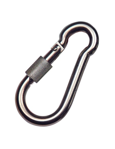 Mosqueton Bombero Inoxidable Con Seguro  100x10 Uso domestico