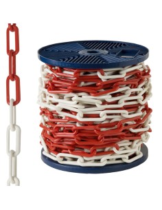 Cadena Plastico Bicolor   8 mm.  Rollo 25 metros