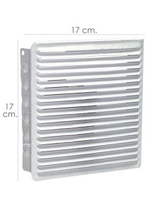 Rejilla Ventilacion Empotrar 17x17 cm. Blanca Lacada