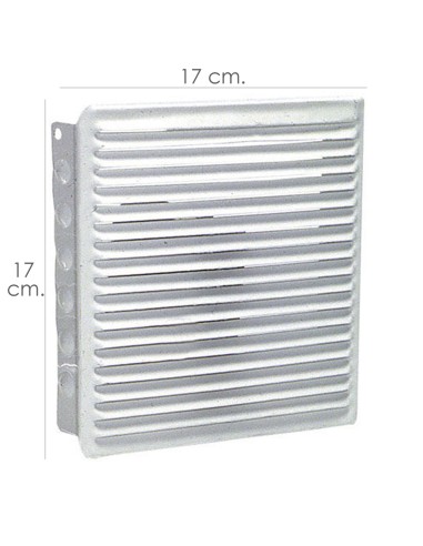 Rejilla Ventilacion Empotrar 17x17 cm. Blanca Lacada