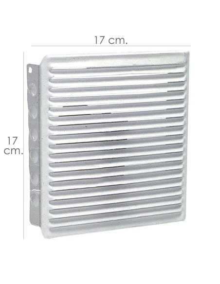 Rejilla ventilacion WOLFPACK empotrar 17x17cm Blanca Lacada 02530033