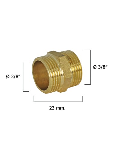 Machones Dobles Pulidos    3/8"
