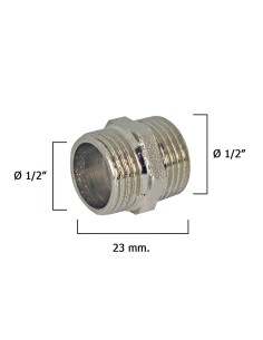 Machones Dobles Cromo      1/2"