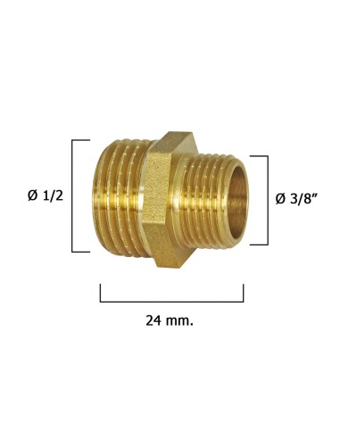 Machones Reductores Pulidos 3/8" A 1/2"