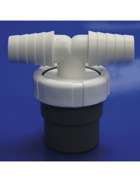 Conexion desague WOLFPACK P.P. T-216 1½" con doble toma 04110010