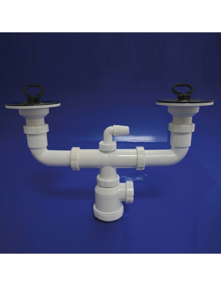 Sifon Doble Valvula Extensible T-44-E  1 1/2 Ø115
