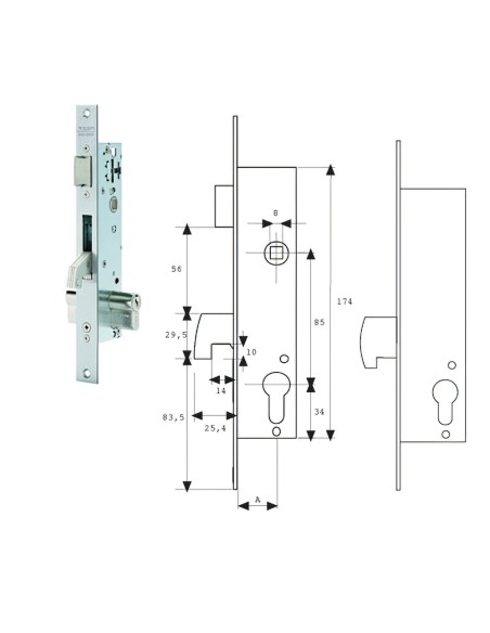 Cerradura Tesa 2241/20/3ai