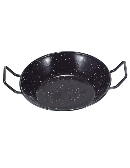 Sartén Doble Honda Con Asas Esmaltada 18 cm.