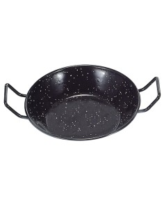 Sartén Doble Honda Con Asas Esmaltada 26 cm.