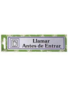 Rotulo "Llamar Antes De Entrar"