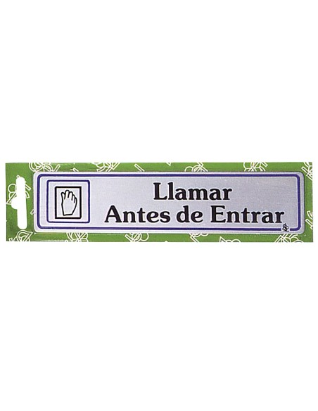 Rotulo "Llamar Antes De Entrar"