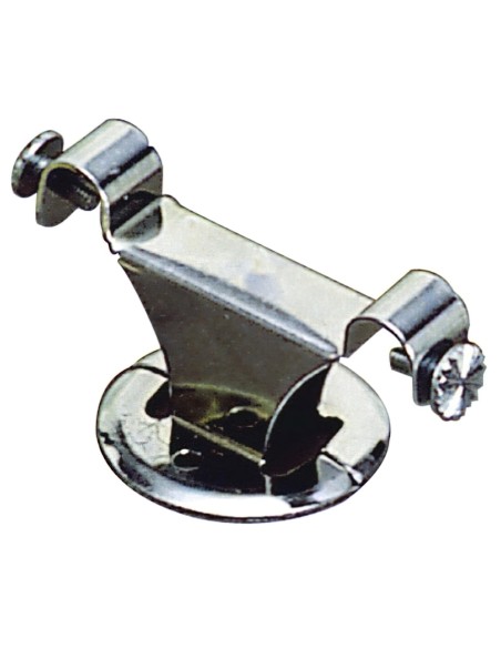 Soporte Barra 12 mm.Ø Cromo Techo Doble