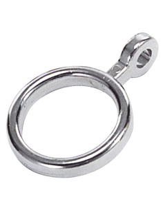 Anillas Dobles Cortina Plata Ø Interior 20 mm.