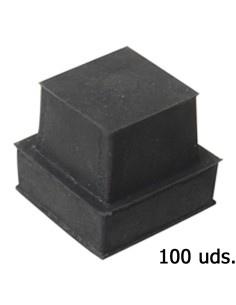 Contera Goma Cuadrada 23x23 mm. Bolsa 100 Unidades