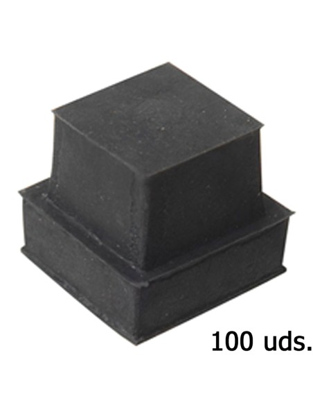 Contera Goma Cuadrada 23x23 mm. Bolsa 100 Unidades