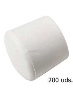 Contera Plastico Redonda Exterior Blanca 16 mm. Bolsa 200...