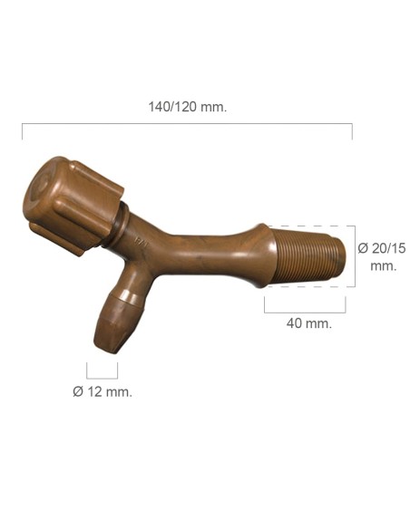 Grifo Barril Plástico Número 1 Para 100 Litros