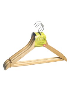 Juego Perchas de Madera, Percha Curva 450 mm. (Pack 3...