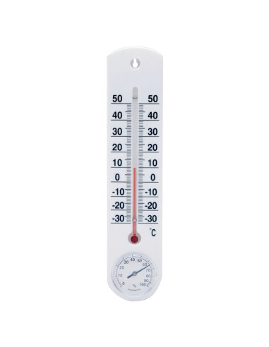 Termometro Pared / Jardin Con Higrómetro Plástico 25 cm.