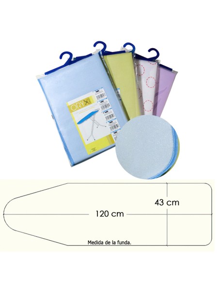 Funda Mesa Plancha Espuma 120x43 cm.