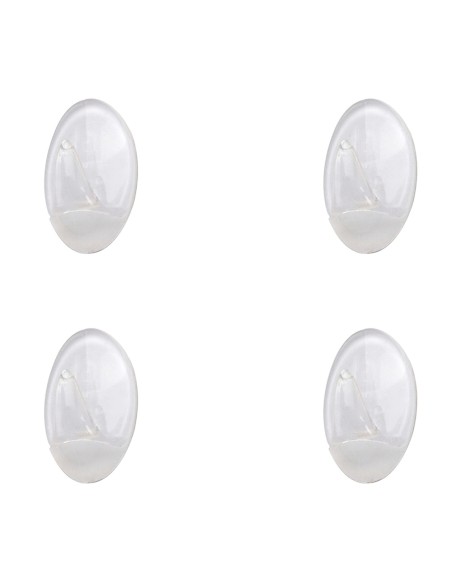 Colgador Oryx  Transparente Pequeño (Blister 4 Unidades) Adhesivo