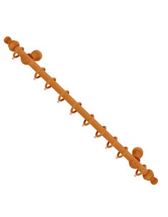 Barra Cortina Madera Completa 1,80 Metros x 20 mm.Teca