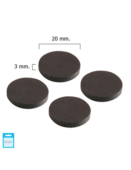 Iman WOLFPACK Ferrita disco D-20x3mm (blister 4und) 05411100