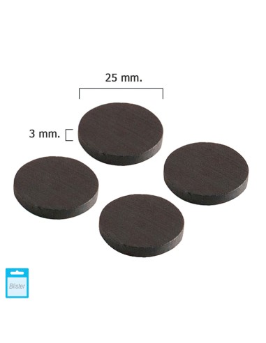 Iman Wolfpack Ferrita Disco Ø 25x3 mm. (Blister 4 Piezas)