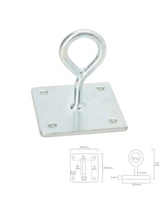 Gancho Wolfpack Con pletina Multiuso Cerrado Zincado