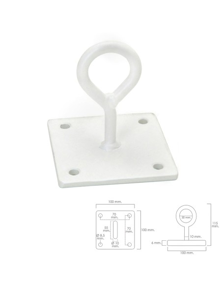 Gancho Wolfpack Con Pletina Multiuso Cerrado Blanco