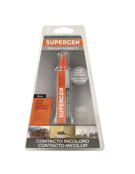 Pegamento Supergen Incoloro   20 ml.