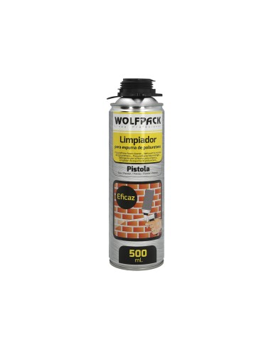 Limpiador espuma poliuretano WOLFPACK bote 500ml 14040230