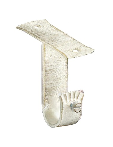 Soporte Techo Forja Ø 20 mm. Marfil / Oro (Blister 2 Piezas)