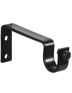 Soporte Sencillo Forja Ø 20 mm. Negro (Blister 2 Piezas)