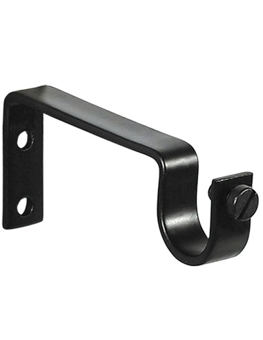 Soporte Sencillo Forja Ø 20 mm. Negro (Blister 2 Piezas)
