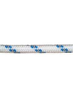Cuerda Poliester Trenzada Blanco / Azul 10 mm. Bobina 100 m.