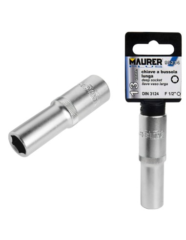 Llave Vaso Maurer 1/2 Hexagonal Larga  27mm.