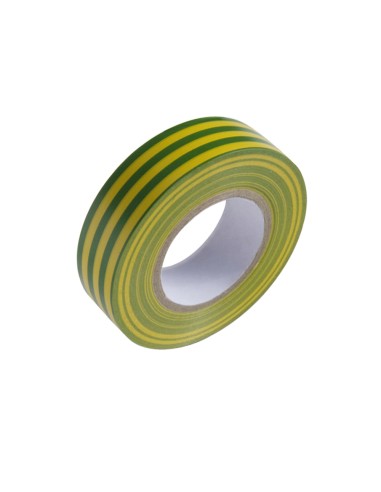 Cinta Aislante 20 m. x 19 mm.  Amarilla / Verde Uso doméstico
