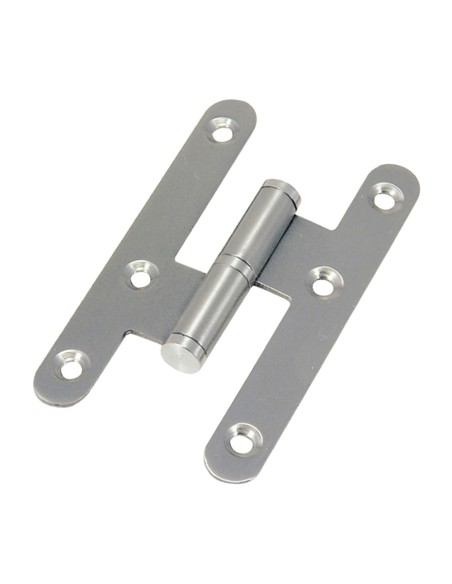 Pernio Inox Canto Redondo Sin Remate 100 mm. Derecha